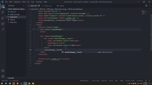 Input type range dynamically animated with javaScript | speed code #html #scss #js смотреть онлайн