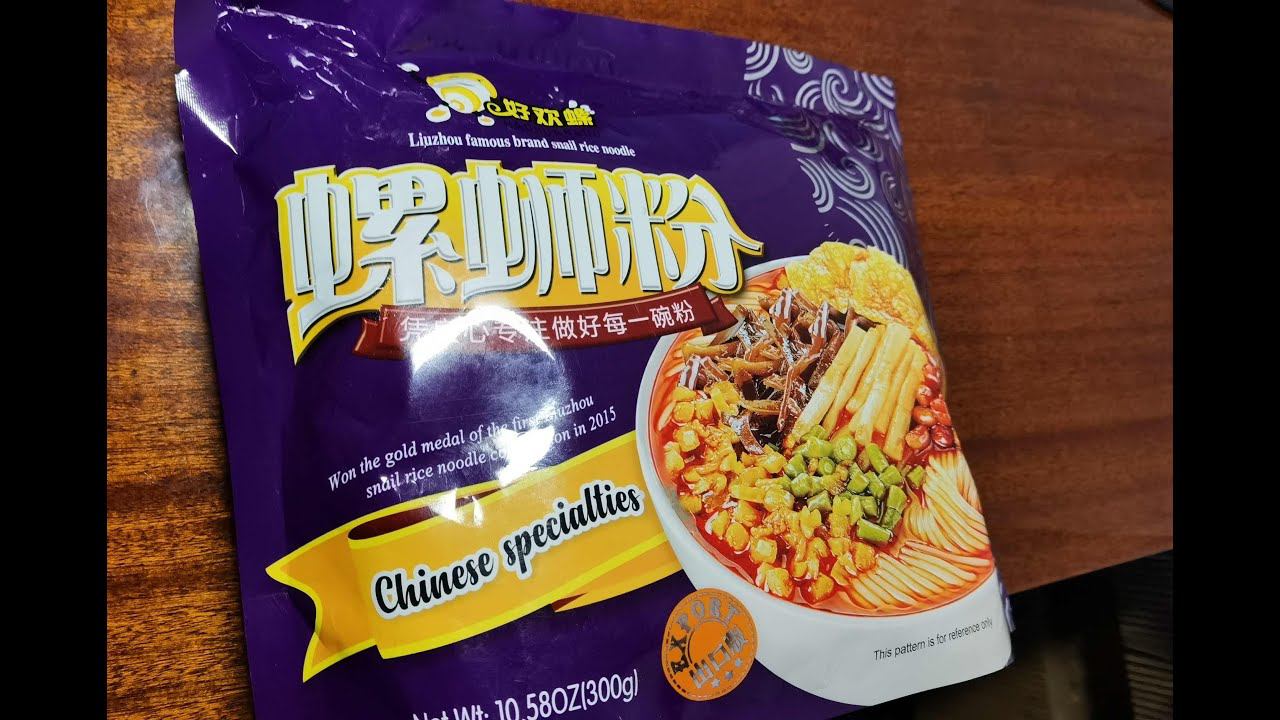 Лапша китайская УЛИТОЧНАЯ от производителя "LIUZHOU". ОБЗОР. смотреть онлайн