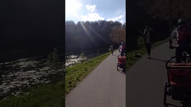 Германия. Велодорожки. Город Гера. Центральный парк смотреть онлайн