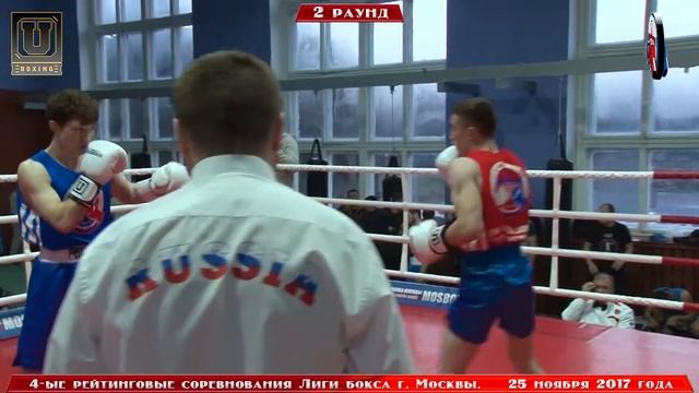 4-е рейтинговые бои Лига бокса г. Москвы – 25.11.17 г. до 64 кг. смотреть онлайн