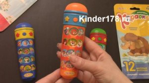 Караоке микрофон. Обзор на 3 микрофона. 12 Песенок. Азбукварик. Видео-Обзор