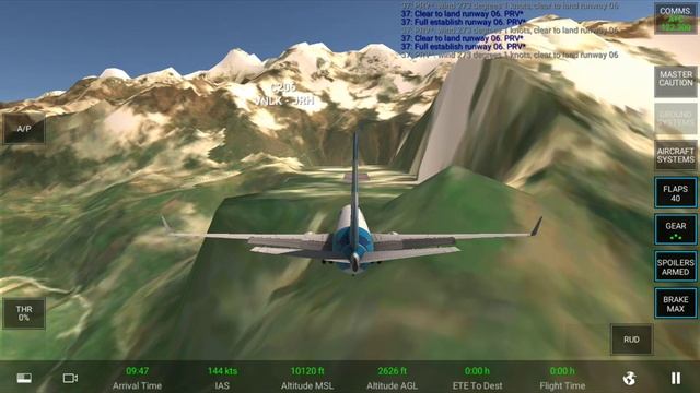 Boeing 737 landing at Lukla Airport | real flight simulator смотреть онлайн