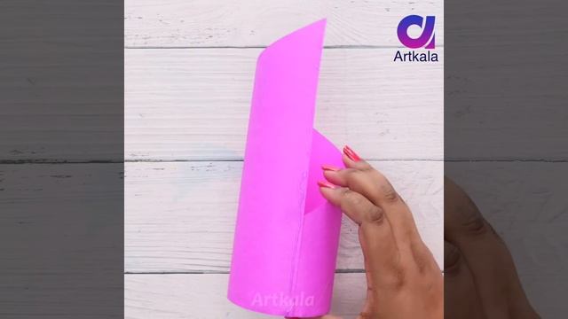 Easy Paper Flower Vase | How to Make A Flower Vase At Home | Simple Paper Craft | Artkala смотреть онлайн