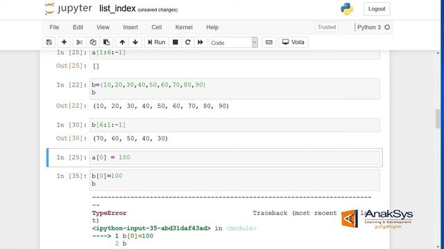 Python - Accessing List values, Splicing List Collection by Indexes | Learn Python in Tamil смотреть онлайн