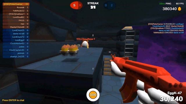 Shell Shockers 71 streak Eggk-47 смотреть онлайн