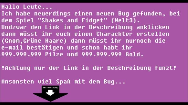 Shakes and Fidget Tipps/Tricks Bug смотреть онлайн