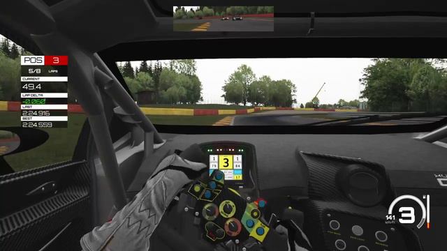 Assetto Corsa Lamborghini GT3 Spa 2:23:478 - Factory Assist, Manual gears, Cockpit, DualShock4, PS4 смотреть онлайн