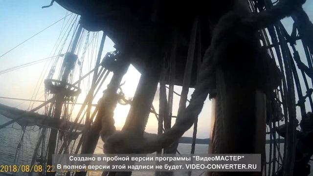 Первый подьём на мачту парусного фрегата 18-того века "Штандартъ" смотреть онлайн