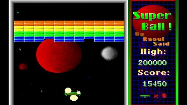 Super Ball. Космическо - смертельный Arkanoid! Старые Dos игры. смотреть онлайн
