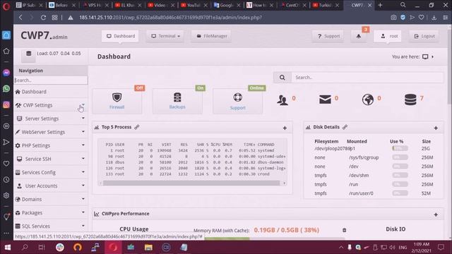 CentOS 7 | سينتوس 7 |CWP (لوحة ويب CentOS) قم بتكوين смотреть онлайн