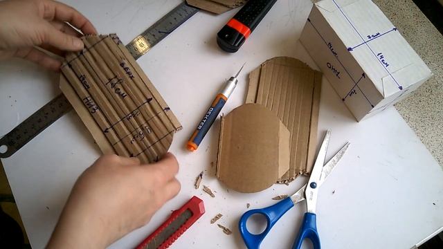 Шкатулка, ларец из картона 2 часть. Делаем заготовку своими руками. DIY/Cardboard box смотреть онлайн