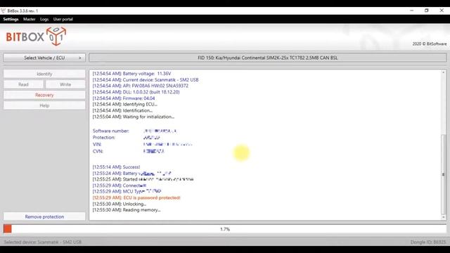Programming the SIM2K 250 control unit by the BitBox bootloader via Scanmatic and BootBench adapter смотреть онлайн