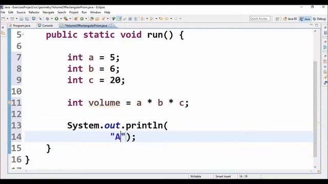 volume of rectangular prism in java смотреть онлайн