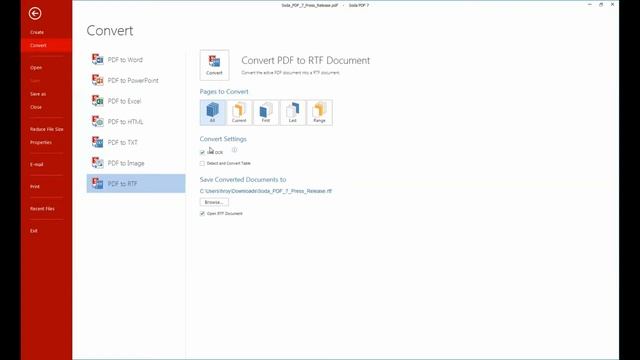 How to Convert from PDF to RTF Using Soda PDF смотреть онлайн