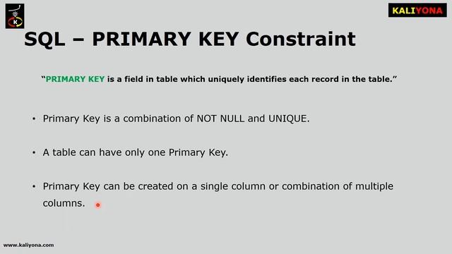 SQL Constraints - Part 1 | Structured Query Language - Complete Tutorial | Kaliyona | In Kannada смотреть онлайн