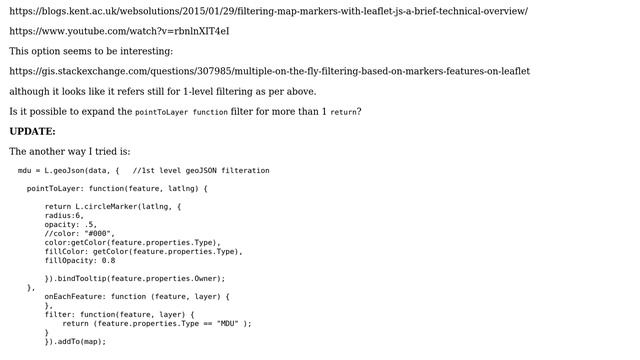 GIS: Leaflet filter with multiple GeoJSON layer properties смотреть онлайн