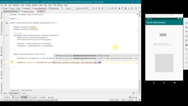 How to create or generate QR (Quick Response) Code in your Android App? - complete source code смотреть онлайн
