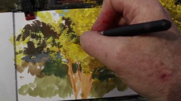 Painting Forsythia Flowers