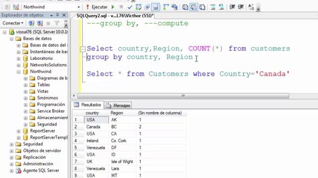 Instrucciones Básicas de SQL en SQL Server, Group by y Compute by (removido para SQL Server 2012) смотреть онлайн