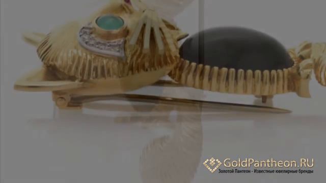 Старинная брошь «Подмигивающий кот» Van Cleef and Arpels 321453 смотреть онлайн