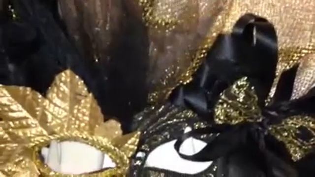 Black Gold Embroidered Steam Punk Feather Mask for Mardi Gras, Parties, Masquerades and More! смотреть онлайн