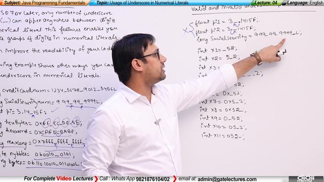 Java 04 Usage of Underscore in integer Literals смотреть онлайн
