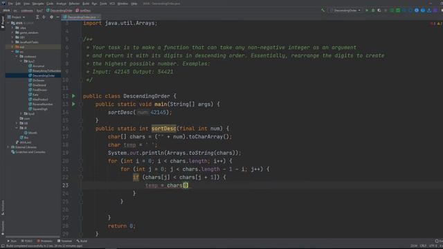 JAVA Задачи. #9. Descending Order смотреть онлайн
