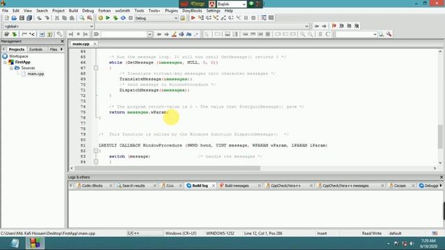 win32 : Codeblock : First Application смотреть онлайн