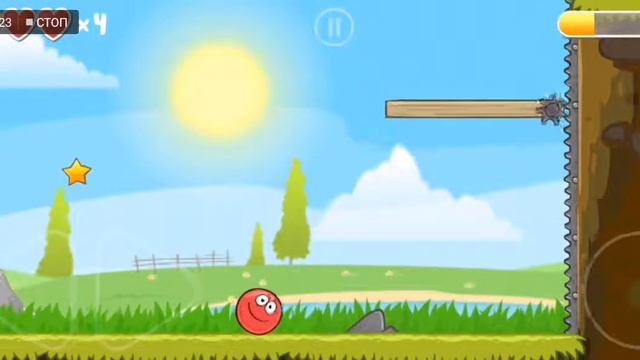 Прохождение игры Red ball 4 ЗЕЛЁНЫЕ холмы красный шарик первые уровни смотреть онлайн