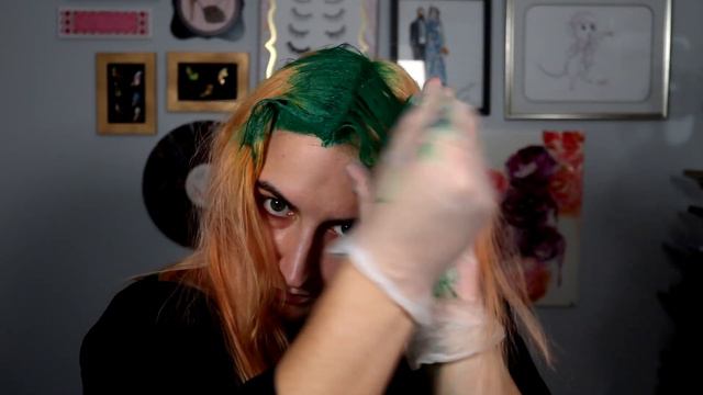 HAIR COLOR CHANGE - ORANGE TO GREEN | Kirby Rose смотреть онлайн