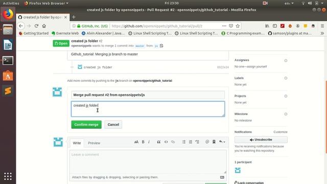 Github - Merging branches in github смотреть онлайн