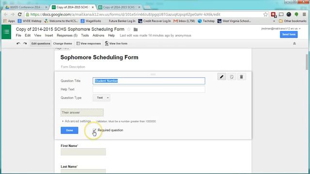 Using A Google Form to Collect HS Schedule Requests Part 1 смотреть онлайн