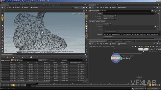 VFXLAB || Houdini: Превращаем объект в пепел