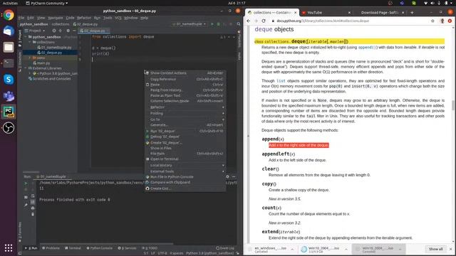 Live Coding Python - Collections module (1) - namedtuple(), deque смотреть онлайн