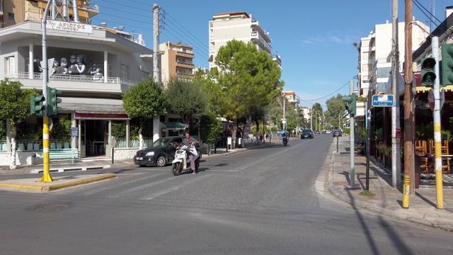 Agiou Alexandrou str to Planitario walk in Palio Faliro, Athens, Greece смотреть онлайн
