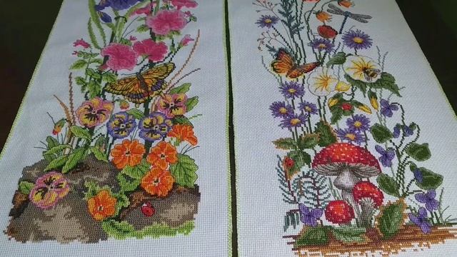 Вышивка крестом. Вышиваю по журналу (2). Цветочные панели (летняя и осенняя) от Anchor) смотреть онлайн