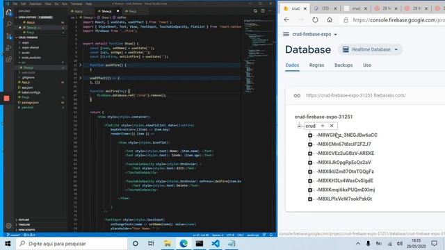 CRUD Firebase - React Native Expo Aula 4 part/5 смотреть онлайн