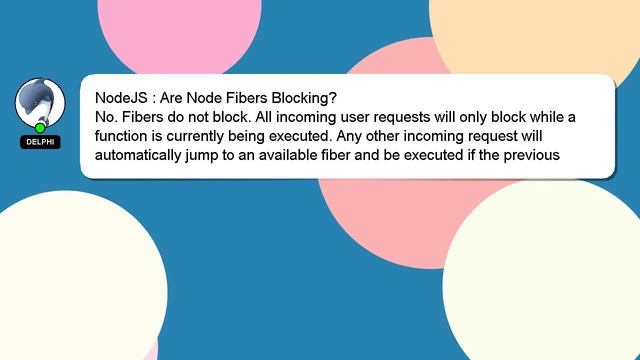 NodeJS : Are Node Fibers Blocking? смотреть онлайн