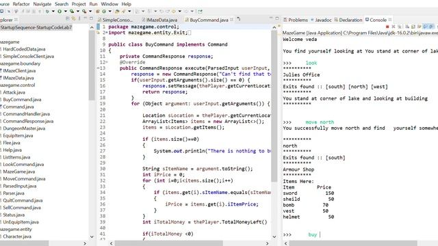 eclipse workspace Maze game java program Lab 7 and 8 смотреть онлайн