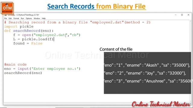 Binary File Handling in Python Programming Language смотреть онлайн