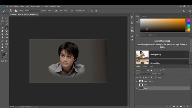Harry Potter Smudge Painting photoshop Tutorial | Digital Oil Painting | Digital Painting смотреть онлайн