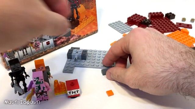 Лего Майнкрафт Игрушки Lego Minecraft Бой в Подземелье Обзор Конструктора Видео для Детей смотреть онлайн