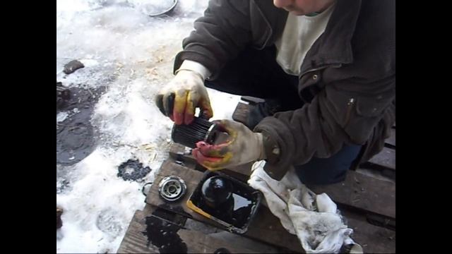 Volkswagen Т4 распиливаем масленый фильтр. смотреть онлайн