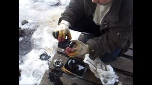 Volkswagen Т4  распиливаем масленый фильтр.