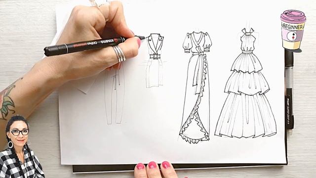 VESTITI FLAT sketch Come Disegnare Figurino VELOCE Plat a mano libera Fashion Illustration| Patoo7 смотреть онлайн