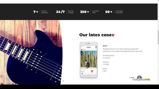 IPromo Instagram Agency WordPress Theme agency smm company Erika смотреть онлайн