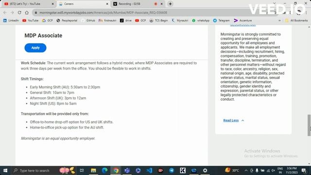 MorningStar Off-Campus Drive Hiring 2021| 2023|2022- BATCH|Apply Latest job Fresher and Exper. смотреть онлайн