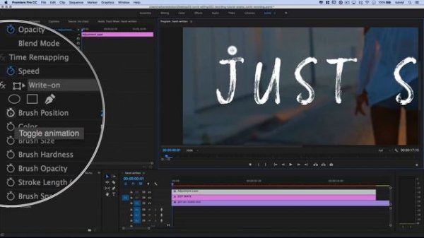 Handwritten Write-On Text Title Effect Premiere Pro