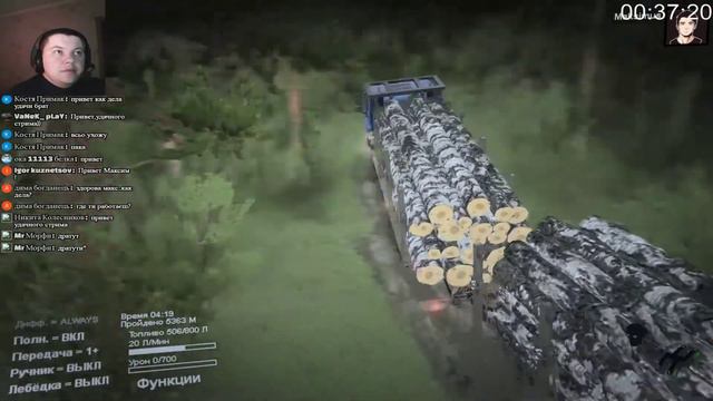 Стрим - Spintires - соло забег) - карта "Через две реки" смотреть онлайн