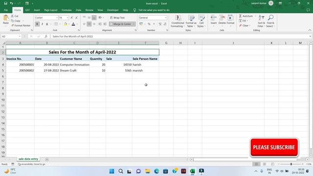 Part 5 | Marge Cells in Excel | Wrap text in Excel смотреть онлайн